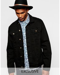 Мужская черная джинсовая куртка от Reclaimed Vintage