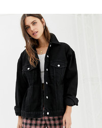 Женская черная джинсовая куртка от Reclaimed Vintage
