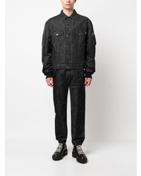 Мужская черная джинсовая куртка от Moschino