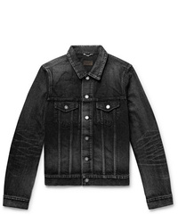 Мужская черная джинсовая куртка от Saint Laurent