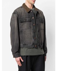 Мужская черная джинсовая куртка от Yeezy