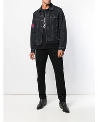 Мужская черная джинсовая куртка от Saint Laurent