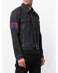 Мужская черная джинсовая куртка от Saint Laurent