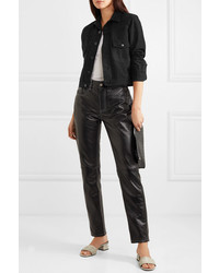 Женская черная джинсовая куртка от Goldsign