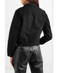 Женская черная джинсовая куртка от Goldsign