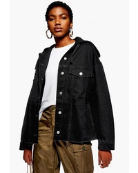 Женская черная джинсовая куртка от Topshop