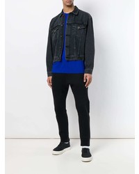 Мужская черная джинсовая куртка от Unravel Project