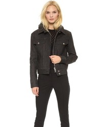 Женская черная джинсовая куртка от Vera Wang