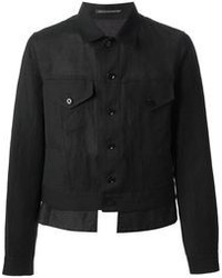 Мужская черная джинсовая куртка от Yohji Yamamoto