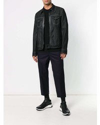 Мужская черная джинсовая куртка от Neil Barrett