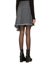 Черная джинсовая мини-юбка от Facetasm