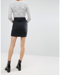 Черная джинсовая мини-юбка от Asos