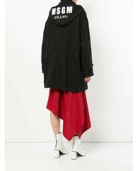 Женская черная джинсовая парка от MSGM