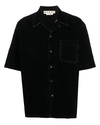 Мужская черная джинсовая рубашка с коротким рукавом от Marni