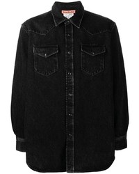 Мужская черная джинсовая рубашка от Acne Studios