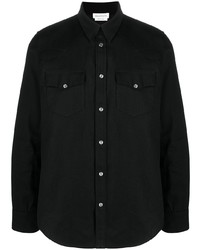 Мужская черная джинсовая рубашка от Alexander McQueen