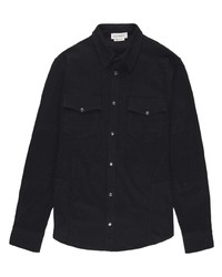 Мужская черная джинсовая рубашка от Alexander McQueen