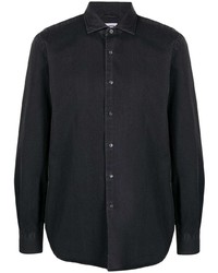 Мужская черная джинсовая рубашка от Aspesi