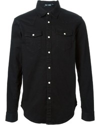 Мужская черная джинсовая рубашка от BLK DNM