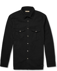 Мужская черная джинсовая рубашка от Burberry