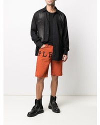 Мужская черная джинсовая рубашка от Philipp Plein