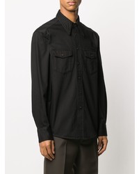 Мужская черная джинсовая рубашка от Lemaire