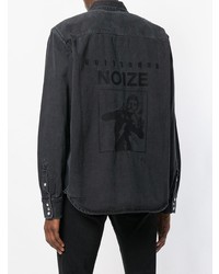 Мужская черная джинсовая рубашка от Diesel