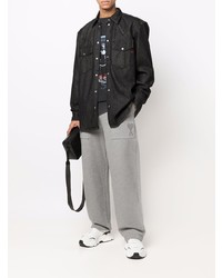 Мужская черная джинсовая рубашка от Diesel