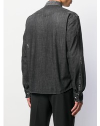 Мужская черная джинсовая рубашка от Neil Barrett