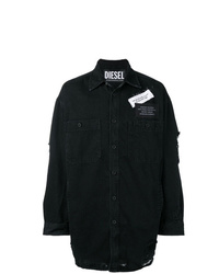 Мужская черная джинсовая рубашка от Diesel