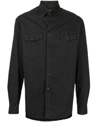 Мужская черная джинсовая рубашка от Dunhill