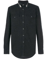 Мужская черная джинсовая рубашка от Givenchy