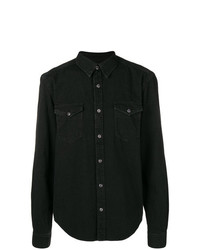 Мужская черная джинсовая рубашка от Givenchy