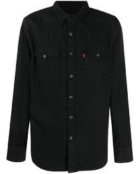 Мужская черная джинсовая рубашка от Levi's