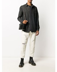 Мужская черная джинсовая рубашка от Diesel