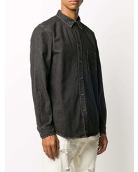 Мужская черная джинсовая рубашка от Diesel