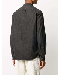 Мужская черная джинсовая рубашка от Diesel