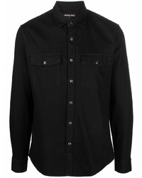 Мужская черная джинсовая рубашка от Michael Kors