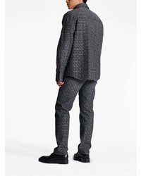 Мужская черная джинсовая рубашка от Balmain