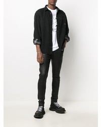 Мужская черная джинсовая рубашка от Diesel