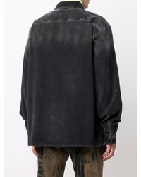 Мужская черная джинсовая рубашка от Diesel