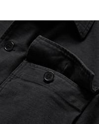 Мужская черная джинсовая рубашка от Saint Laurent