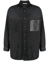 Мужская черная джинсовая рубашка от Valentino
