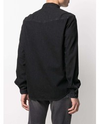 Мужская черная джинсовая рубашка от Diesel