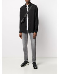 Мужская черная джинсовая рубашка от Diesel