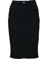 Черная джинсовая юбка-карандаш