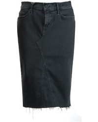 Черная джинсовая юбка-карандаш от Mother