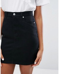 Черная джинсовая юбка от Monki