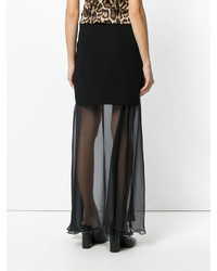 Черная длинная юбка из фатина от Givenchy
