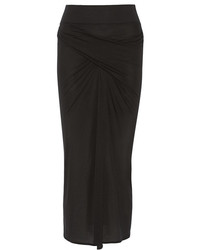 Черная длинная юбка с вырезом от Helmut Lang